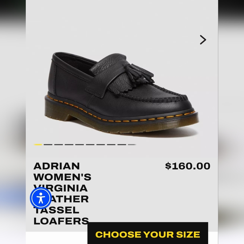 Dr. Martens Adrian Women's Black Leather Tassel Loafers